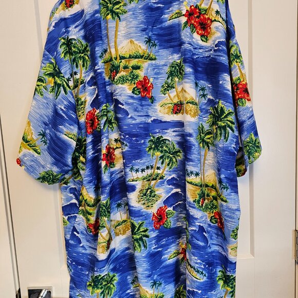 Big & Tall Hawaiian Button Up Shirt 3xl - Picture 3 of 3